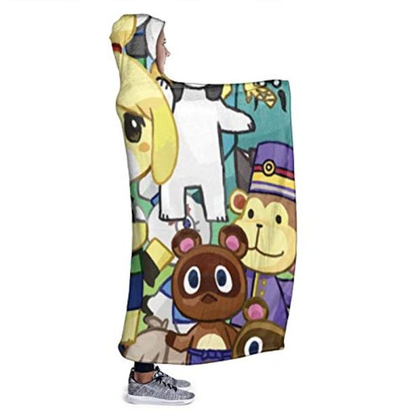 Animal Crossing Hooded Blanket - Wearable Plush Blanket Cozy Cape with Hood