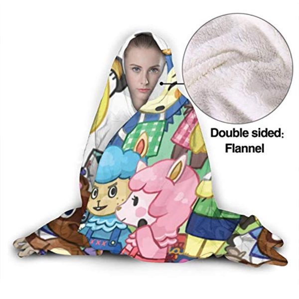 Animal Crossing Hooded Blanket - Wearable Plush Blanket Cozy Cape with Hood
