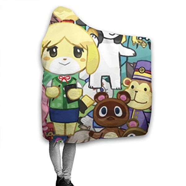 Animal Crossing Hooded Blanket - Wearable Plush Blanket Cozy Cape with Hood