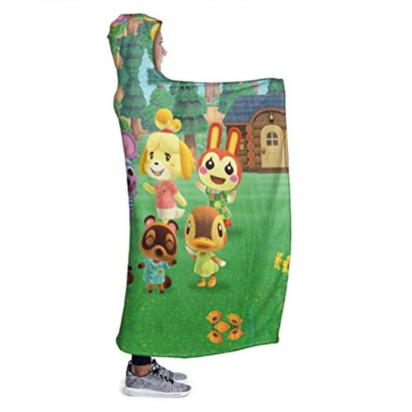 Animal Crossing Hooded Blanket - Wearable Plush Blanket Cozy Cape with Hood