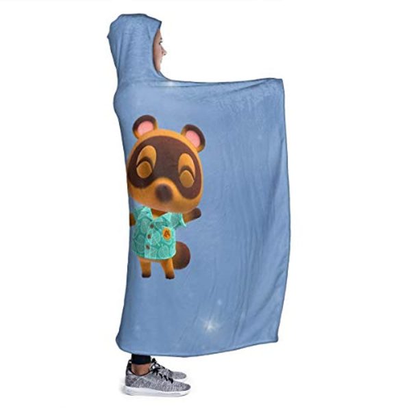 Animal Crossing Hooded Blanket - Wearable Plush Blanket Cozy Cape with Hood