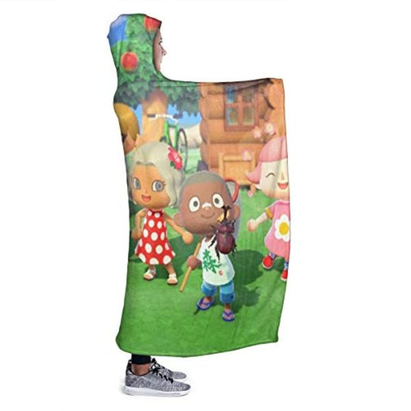 Animal Crossing Hooded Blanket - Wearable Plush Blanket Cozy Cape with Hood