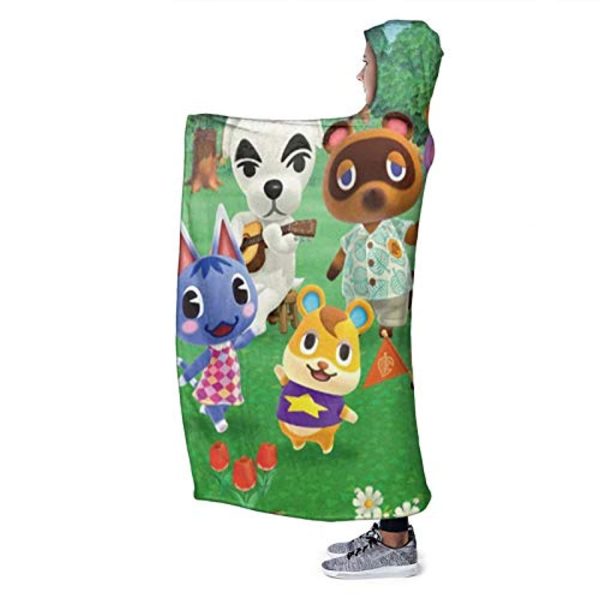 Animal Crossing Hooded Blanket - Wearable Plush Blanket Cozy Cape with Hood