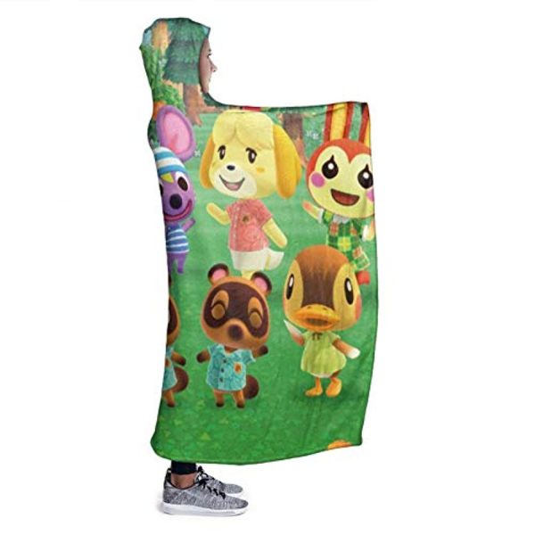 Animal Crossing Hooded Blanket - Wearable Plush Blanket Cozy Cape with Hood