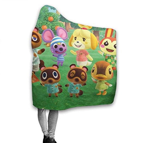 Animal Crossing Hooded Blanket - Wearable Plush Blanket Cozy Cape with Hood
