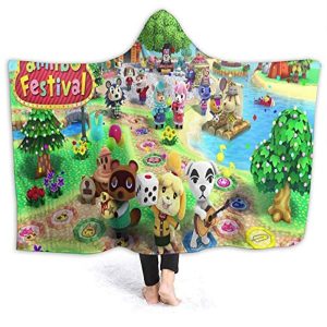 Animal Crossing Hooded Blanket - Wearable Plush Blanket Cozy Cape with Hood
