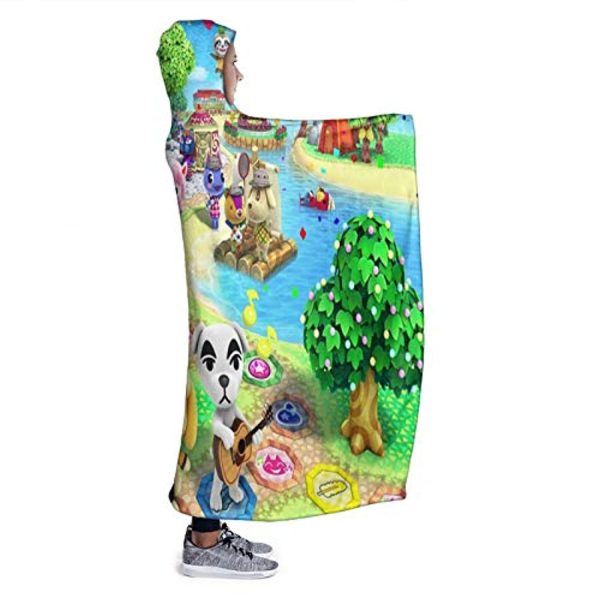 Animal Crossing Hooded Blanket - Wearable Plush Blanket Cozy Cape with Hood