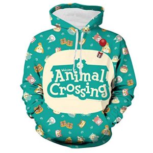 Animal Crossing Hoodies - Unisex Novelty 3D Hooded Pullover Sweatshirt with Pockets