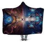 Animal Hooded Blankets - Animal Series Wolf Fox Super Cool Fleece Hooded Blanket