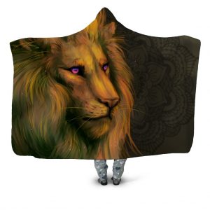 Animal Hooded Blankets - Animal Series Yellow Lion Fleece Hooded Blanket