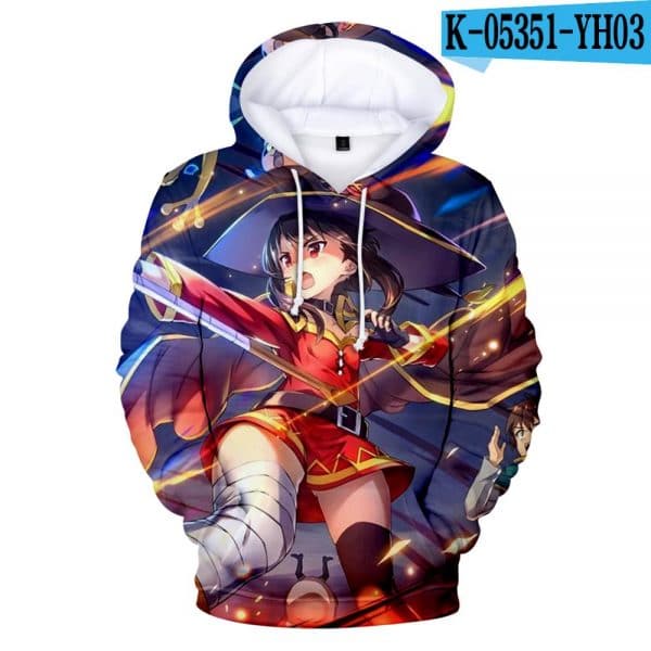 Anime 3D Hoodies - Megumin Konosuba Sweatshirts Sportswear