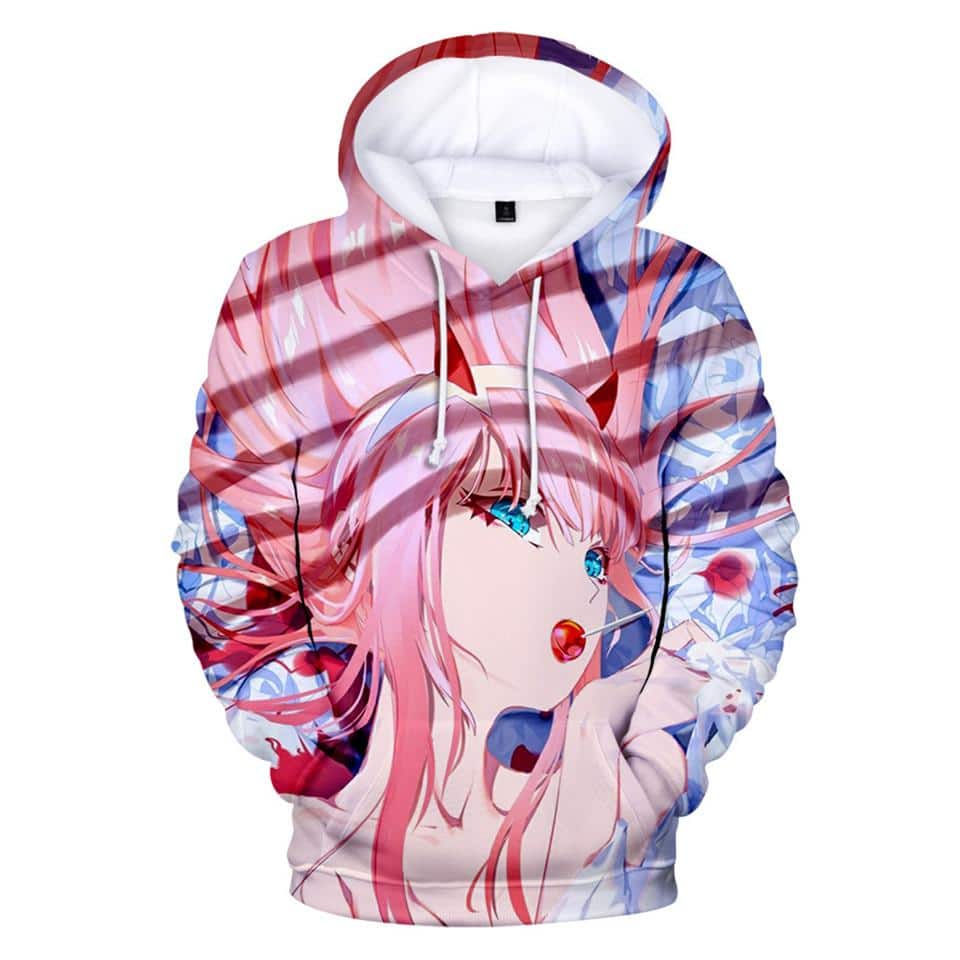 Anime 3D Printed DARLING In The FRANXX Hooded Pullovers Hoodies