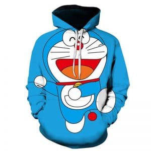 Anime 3D Printed Doraemon Hoodies - Casual Hooded Streetwear