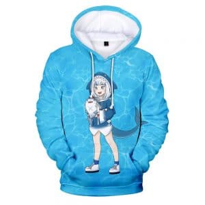 Anime 3D Printed Gawr Gura Hoodies - Fashion Sweatshirt Pullover