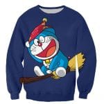Anime 3D Printed Hoodies - Doraemon Casual Pullover Zip Up Hoodies Sweatshirt