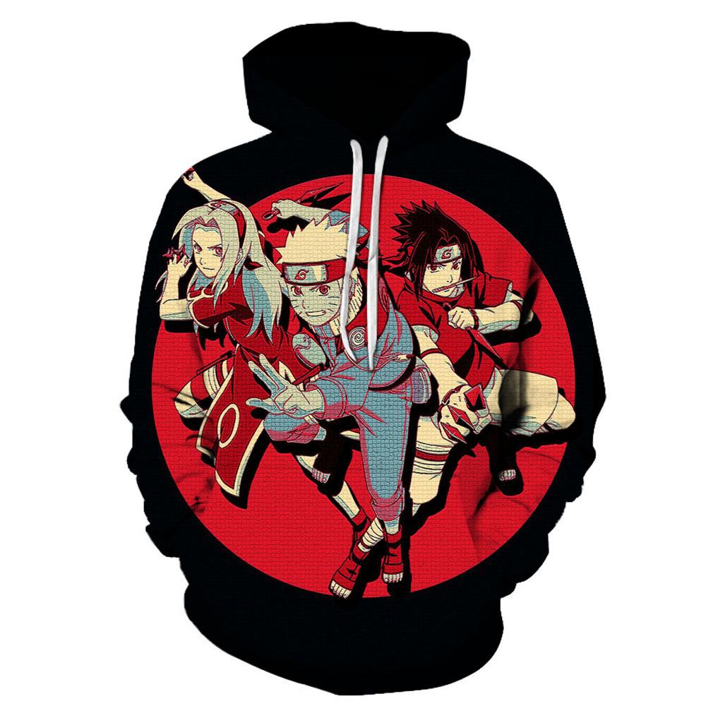 Anime 3D Printed Naruto Hoodie-Hooded Casual Pullover
