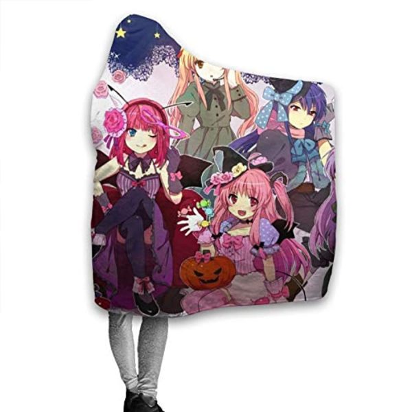 Anime Angel Beats Hooded Blanket - Fleece Flannel Wearable Super Soft Blanket