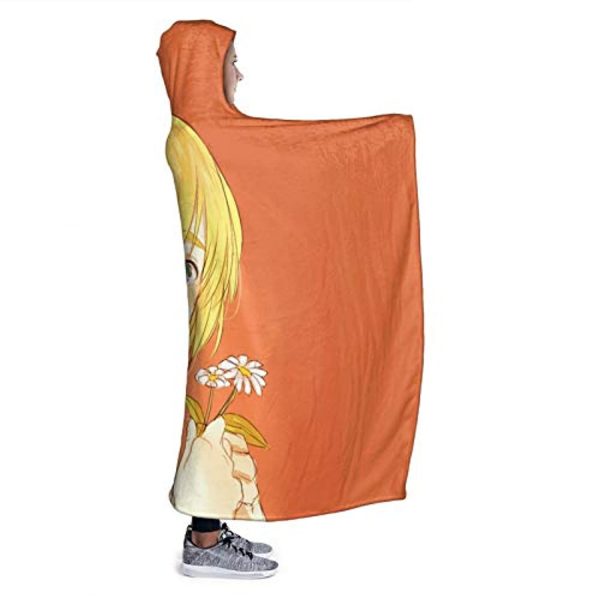 Anime Attack On Titan Armin Arlert Orange Hooded Blanket