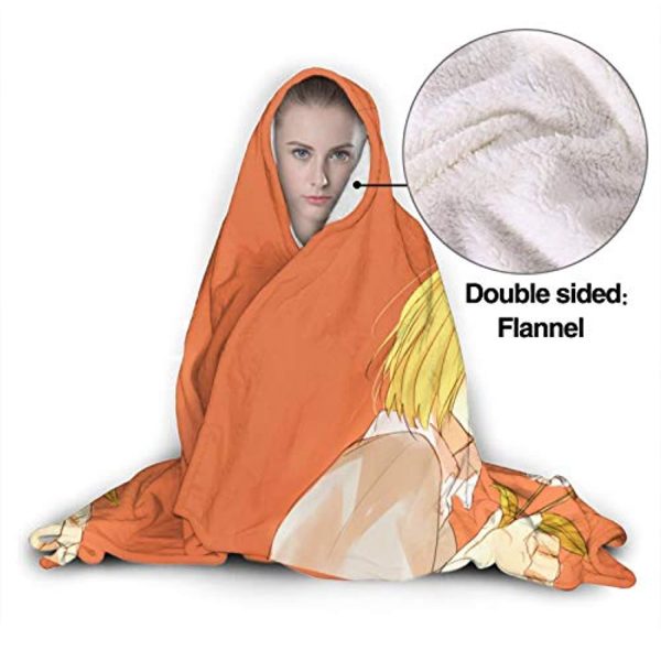 Anime Attack On Titan Armin Arlert Orange Hooded Blanket