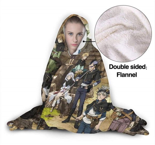Anime Attack On Titan Fleece Blanket - Flannel Winter Travel Hooded Blanket