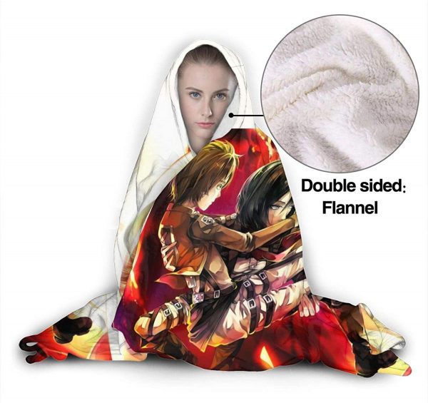 Anime Attack On Titan Hooded Blanket