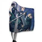 Anime Attack On Titan Hooded Blanket - Fleece Flannel Soft Warm Blanket