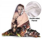 Anime Attack on Titan Hooded Blanket - Fleece Flannel Warm Throw Blanket
