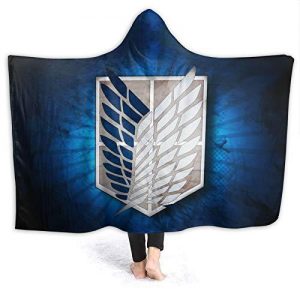 Anime Attack On Titan Hooded Blanket - Fleece Wearable Throw Blanket