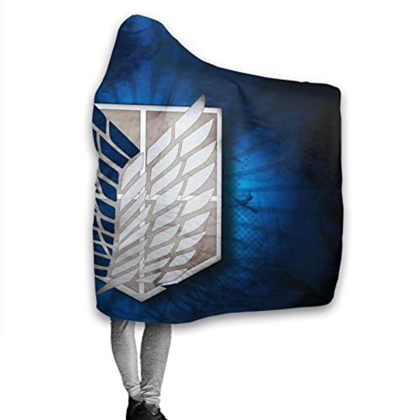Anime Attack On Titan Hooded Blanket - Fleece Wearable Throw Blanket