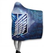 Anime Attack On Titan Hooded Fleece  Blanket