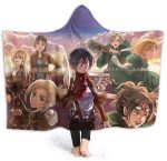 Anime Attack On Titan Throw Wearable Hooded Blanket