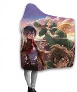 Anime Attack On Titan Throw Wearable Hooded Blanket