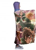 Anime Attack On Titan Throw Wearable Hooded Blanket