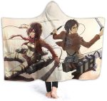 Anime Attack On Titan Throw Wearable Hooded Blanket