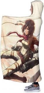 Anime Attack On Titan Throw Wearable Hooded Blanket