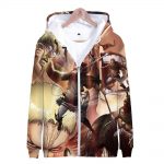 Anime Attack on Titan Zip Hoodie - Shingeki No Kyojin Sweatshirt