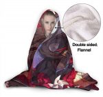 Anime Azur Lane Flannel Wearable Soft Warm Throw Hooded Blanket