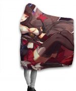 Anime Azur Lane Flannel Wearable Soft Warm Throw Hooded Blanket