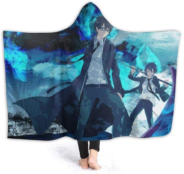 Anime Blue Exorcist Hooded Blanket - Fleece Flannel Blanket