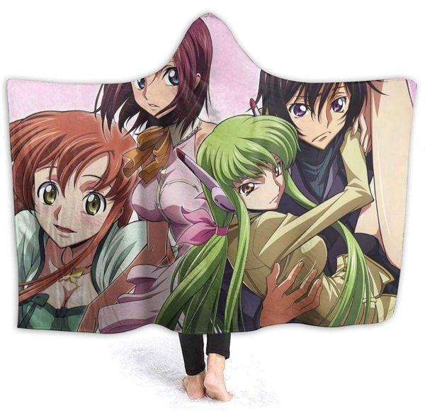 Anime Code Geass Fleece Flannel Wearable Super Soft Hooded Blanket