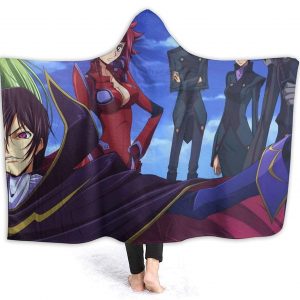 Anime Code Geass Hooded Blanket - Fleece Flannel Warm Throw Blanket
