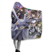 Anime Code Geass Hooded Fleece Flannel Wearable Super Soft Blanket