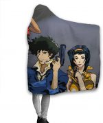 Anime Cowboy Bebop Fleece Flannel Hooded Travel Blankets