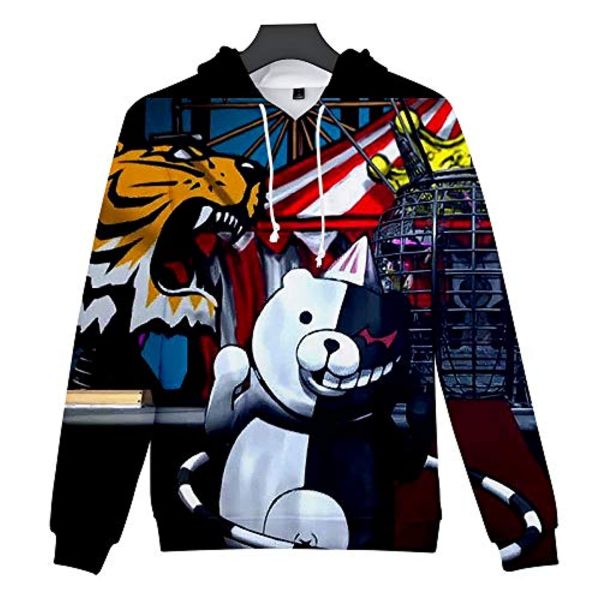 Anime Danganronpa Hoodies - Unisex Monokuma Black&White 3D Pullover Hoodie