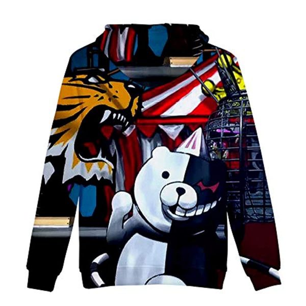 Anime Danganronpa Hoodies - Unisex Monokuma Black&White 3D Pullover Hoodie