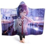 Anime Darling in the Franxx Flannel Throw Hooded Blanket