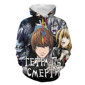 Anime Death Note Hoodie - Yagami Light Killer 3D Print Pullover Hoodie