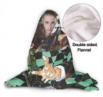 Anime Demon Slayer Fleece Blanket - Flannel Hooded Blanket