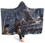 Anime Demon Slayer Fleece Flannel Hooded Blankets