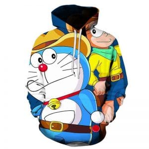 Anime Doraemon Hoodies - 3D Printed Casual Hooded Streetwear
